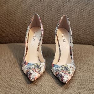 GUESS Carrie D'Orsay floral heels